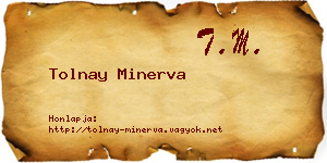 Tolnay Minerva névjegykártya
